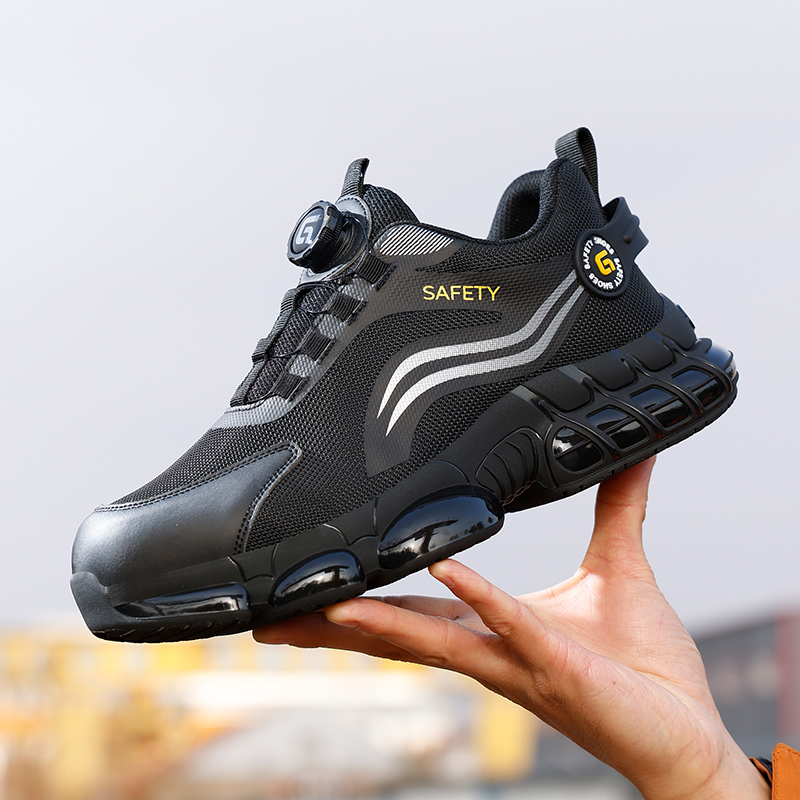 GUYISA Low Cut Safety Shoes with Anti Smashing and Anti Piercing Steel Toe Caps for Men