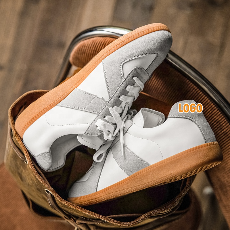 High Quality Custom White Men's Sneaker Skateboard Shoes Comfort Lace-Up with Mesh Lining Fashionable Casual for Spring Autumn