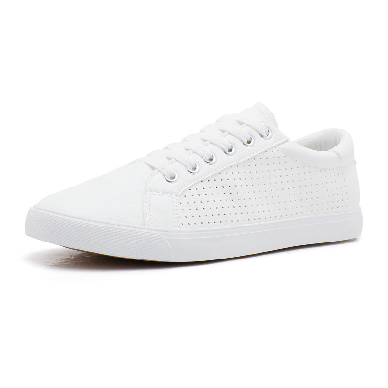 Men's White Sneakers Versatile Casual & Sports Style Board Shoes for School for Students & Couples