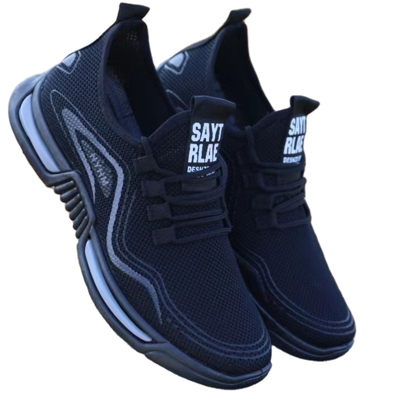 Light Weight Men's Sport Shoes Breathable Mesh Fabric Sneakers for Running Cushioning Feature for Summer